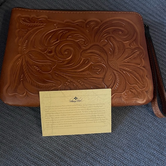Patricia Nash wristlet. Tooled leather - Picture 1 of 5